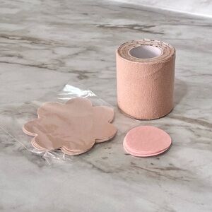 🪞 NEW set of 3 fashion body tape roll pasties and body proof tape in nudes pink